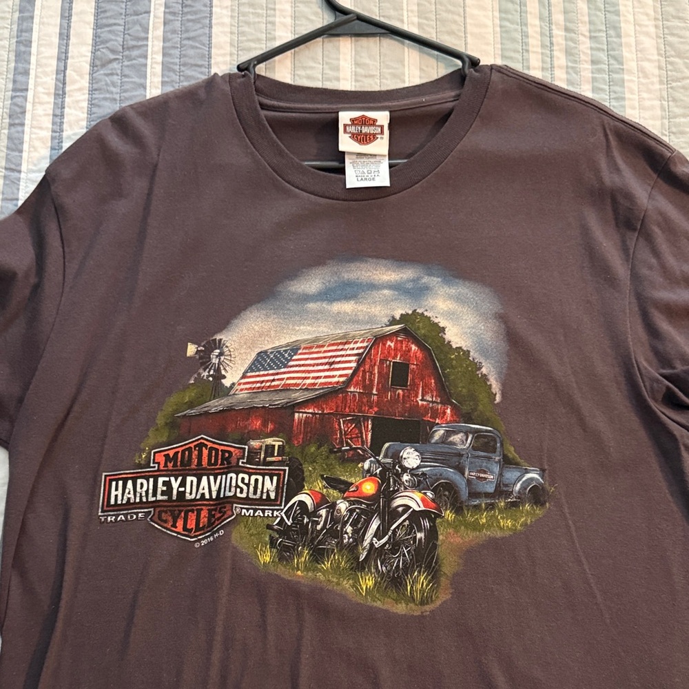 Harley-Davidson Brown Tee with Logo